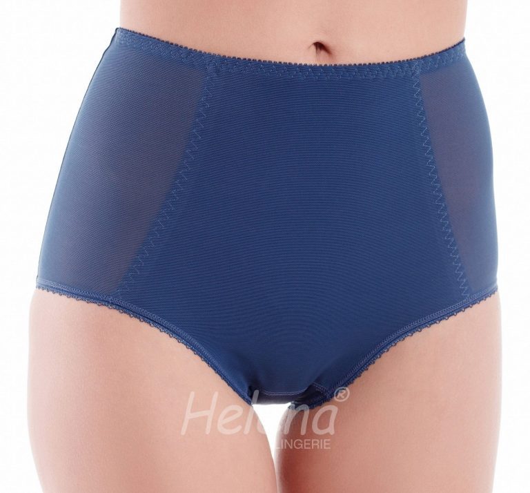 Женские трусы синего цвета № 2022 «слип» с высокой линией талии