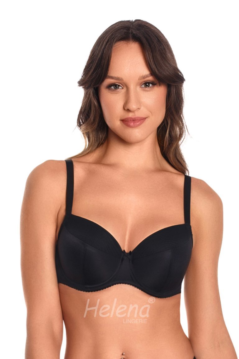 Черный бюстгальтер на каркасах